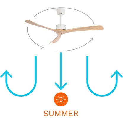 Create - Wind Large Ceiling Fan 40w Silent Xl Ø152 Cm / Summer Winter Function / 6 Speeds