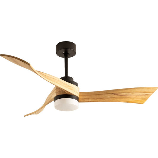 Create - Wind Curve Ceiling Fan 40w Silent Ø132 Cm / 6 Speeds / Summer Winter Function / Black (With Light)