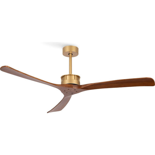 Create - Wind Large Dc - Ultra-quiet Xl 40 W Dc Ceiling Fan / Gold with Dark Wood