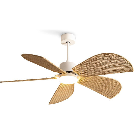 Create - Wind Rattan 40w Silent Ceiling Fan 132cm / Summer/winter Function / (With Light)