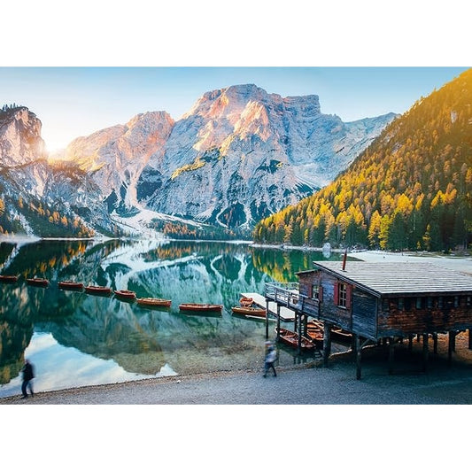 HUADADA - Puzzle da 1000 pezzi braies lake,Italy