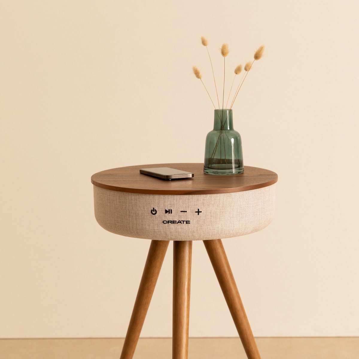 Create - Speaker Table With 360º Sound / Bluetooth And Wireless Charging