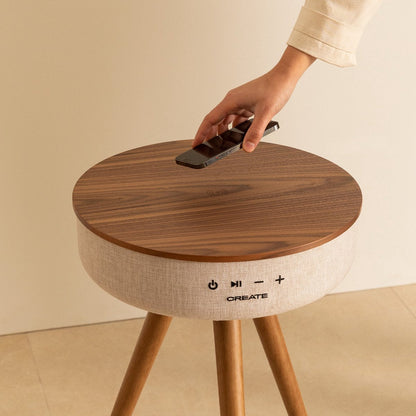 Create - Speaker Table With 360º Sound / Bluetooth And Wireless Charging