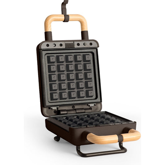 Create - Stone 2 In 1 Compact Sandwich Grill And Waffle Maker / 600W / Black