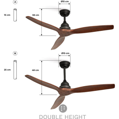 Create - Windwood Ultra-quiet Ceiling Fan - 3 Speeds - 132 cm - 75 W - Summer Winter Function