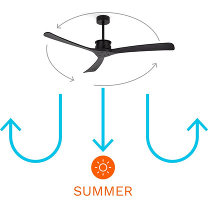 Create - Windlarge Ceiling Fan 40w Silent Xl Ø152 Cm / Summer/winter Function / 6 Speeds