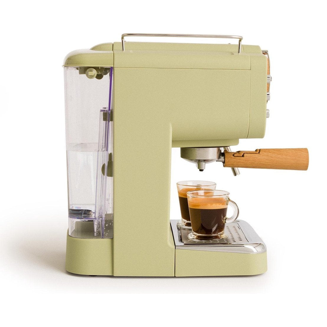 Create - Thera Matt Retro Express Coffee Machine / Matt Green / 1100W