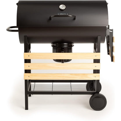 Create - BBQ Smoker Charcoal Grill With Wheels