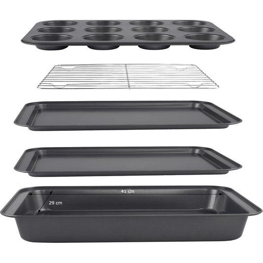 Royalty Line - Baking Pan Set / 5 Piece / Black