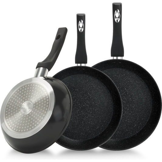 Royalty Line - Frying Pan Induction Set /3 Piece Ø 20/24/28 cm / Black