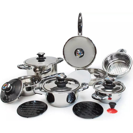 Royalty Line - Induction Pan Set / 16 Piece / Stainless Steel