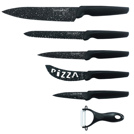 Royalty Line - Knife Set / 6pcs / Black