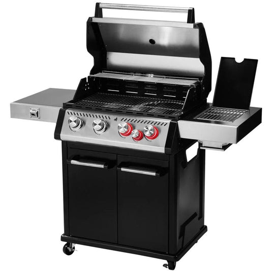 Grillmeister - Memphis Gas BBQ – 5 Burners (4 + 1 Side Burner), Stainless Steel, Outdoor Kitchen