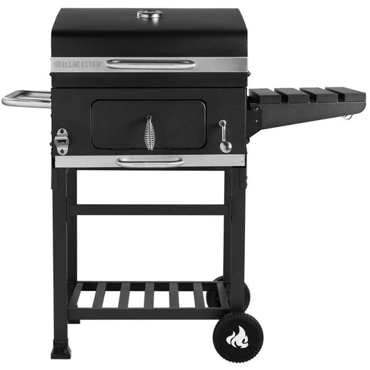 Grillmeister - Charcoal BBQ Kansas - Grilling surface: 52.5 x 40.5 cm - Charcoal barrel: 1.35 kg - Integrated thermometer