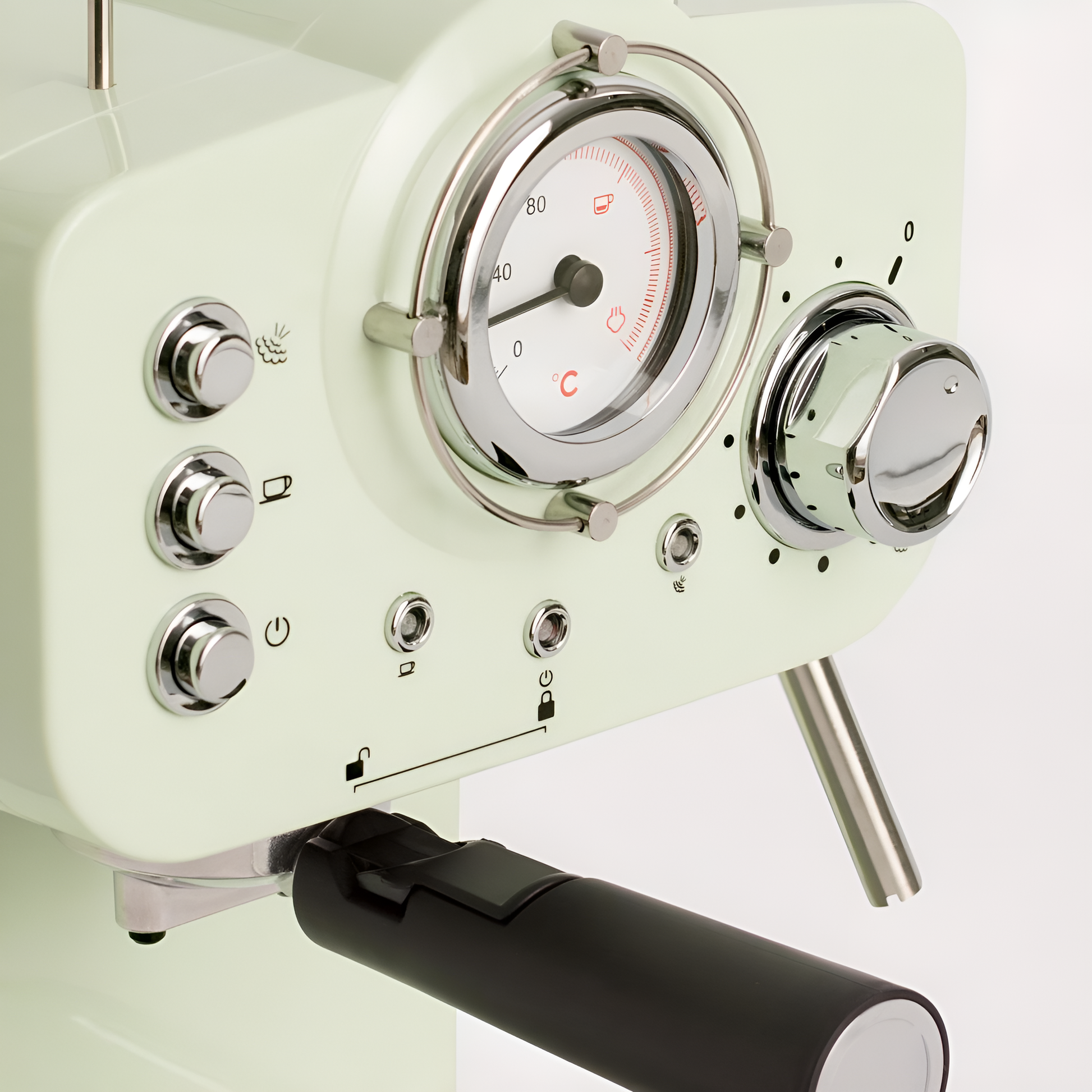 Create - Thera Retro Gloss Express Coffee Machine - Green 