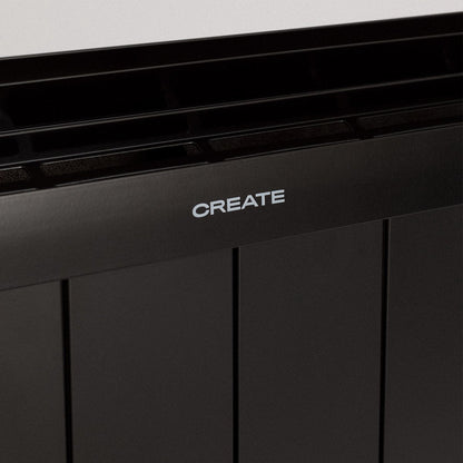 Create - WARM SLIM 1500W – Black Electric Convector Heater with WiFi, 24-Hour Timer, and Energy-Efficient Operation