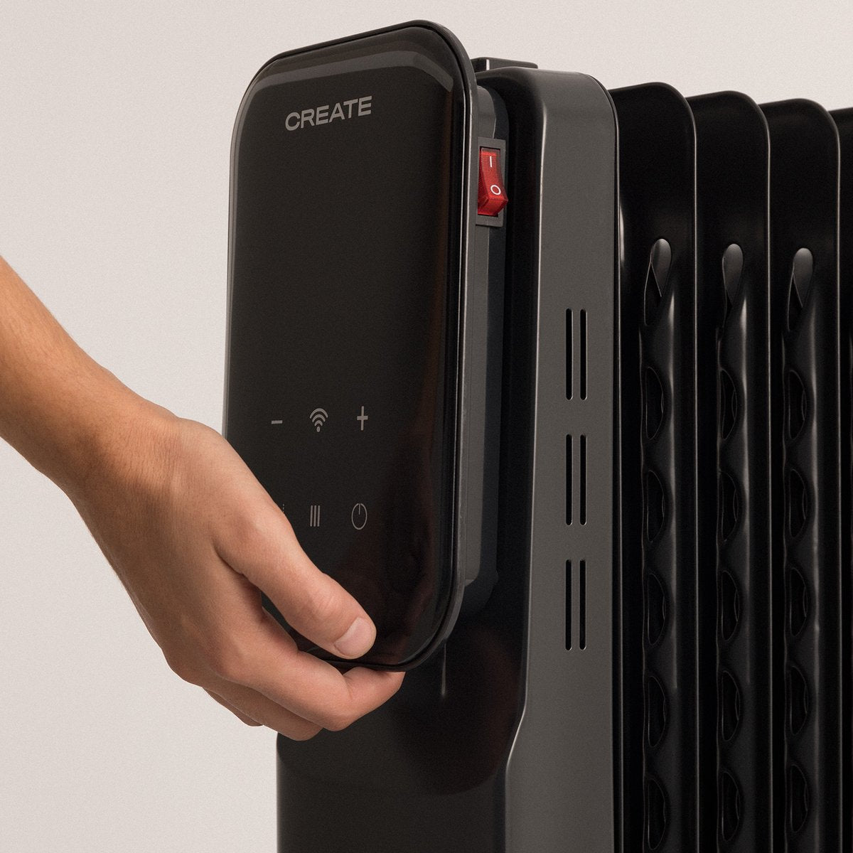 Create - Warm Connect – 2000W Oil Radiator with WiFi, Black