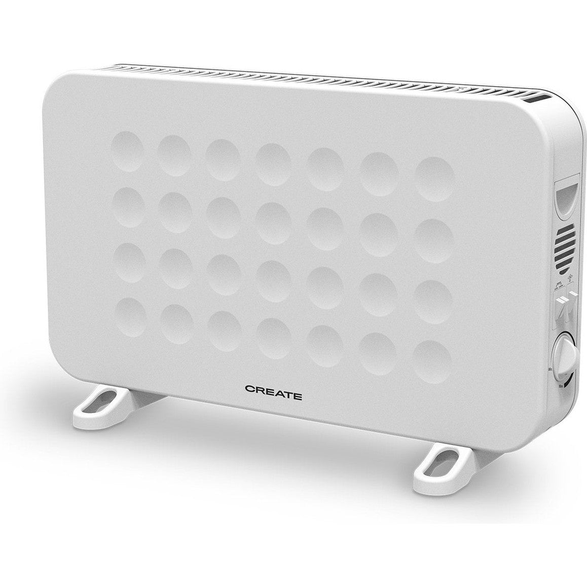 Create - HEATBOX – Electric Convector Heater Black with Fan and Hot Air Function, 2000W