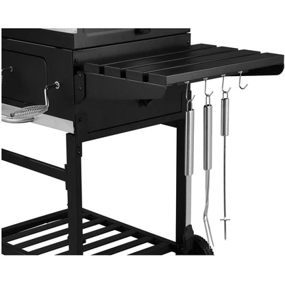 Grillmeister - Charcoal BBQ Kansas - Grilling surface: 52.5 x 40.5 cm - Charcoal barrel: 1.35 kg - Integrated thermometer