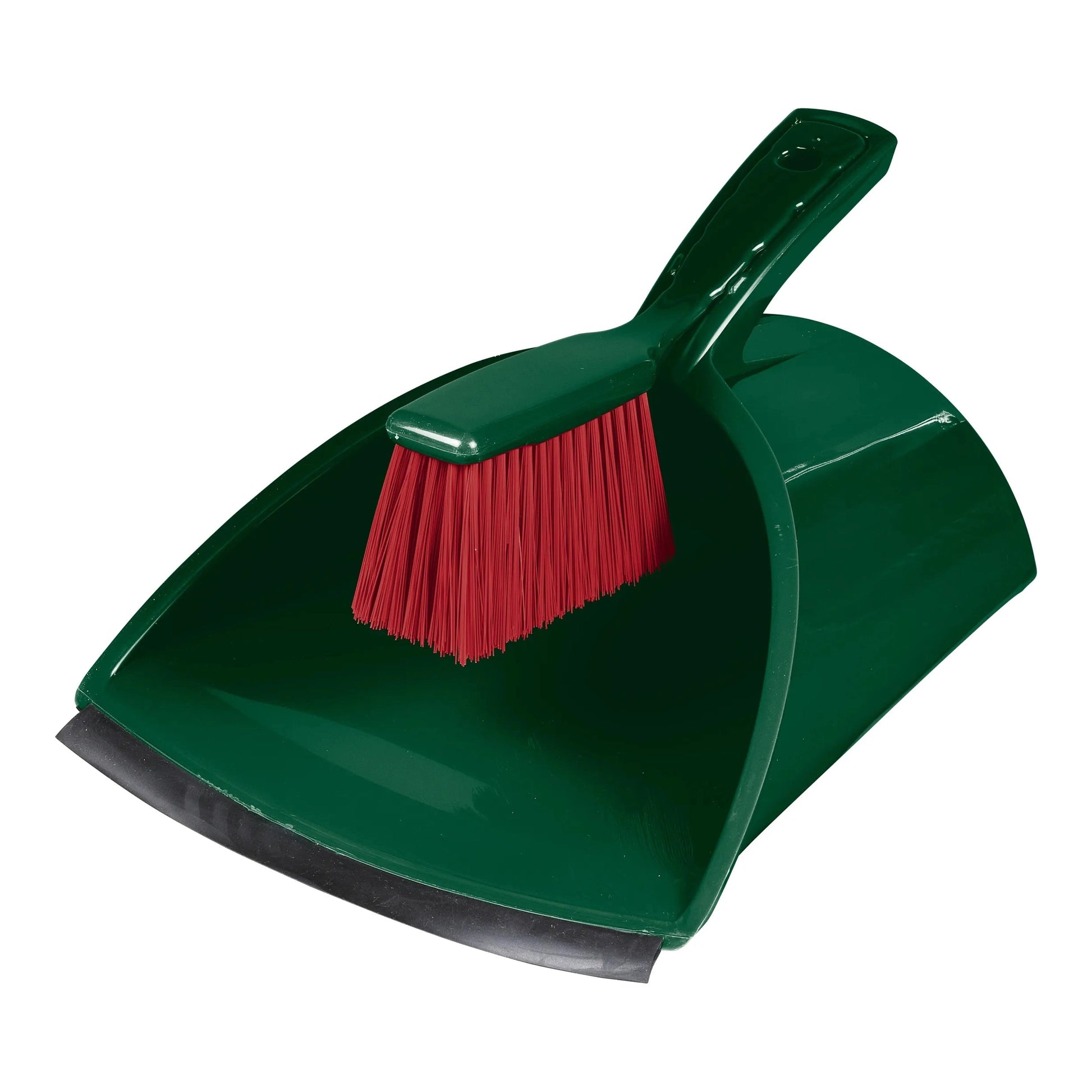 PARKSIDE Outdoor Plastic Dustpan and Brush Set with robust wooden handle and flexible lip