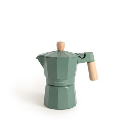 Create - THERA MOKA RETRO – Italian Coffee Maker | 6 Cups / 350ml | Sage