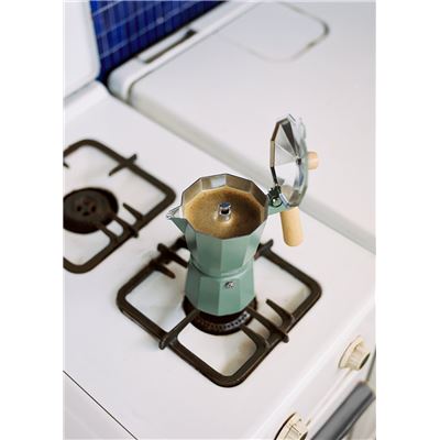 Create - THERA MOKA RETRO – Italian Coffee Maker | 6 Cups / 350ml | Sage