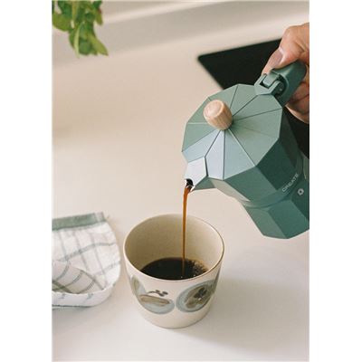 Create - THERA MOKA RETRO – Italian Coffee Maker | 6 Cups / 350ml | Sage