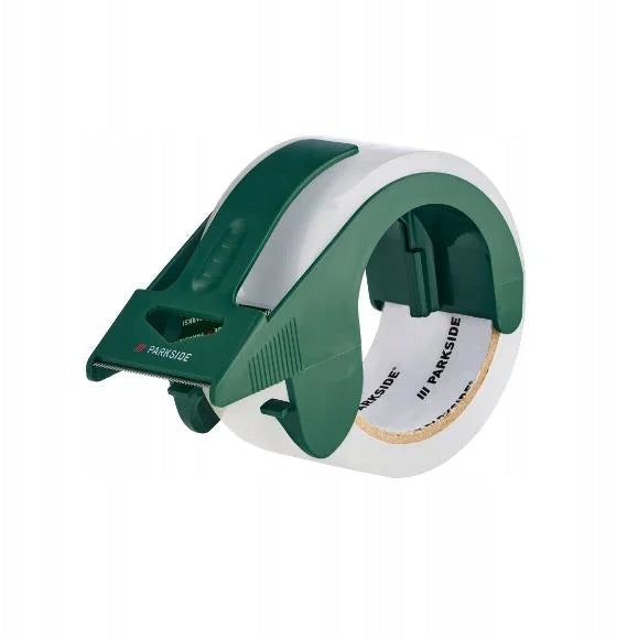 Parkside green and white tape dispenser with a tape roll holder