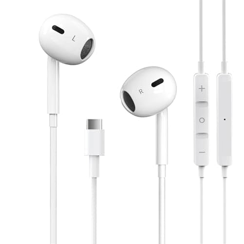 GAXIWILO USB C headphones with microphone, designed for iPhone and Samsung devices
