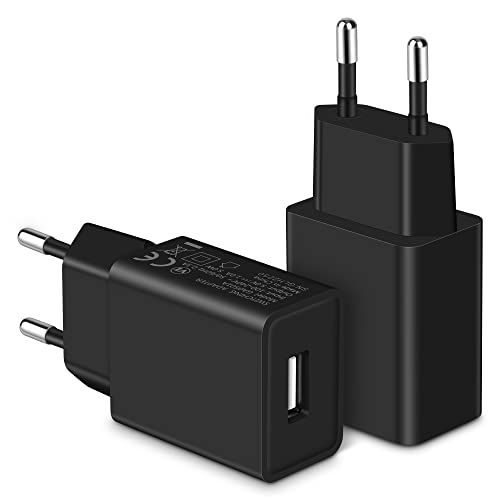 MatauMahi 5V1A USB Socket in black, compact design, pack of 2