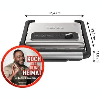 Tefal - Inicio Contact Grill – Stainless Steel/Black
