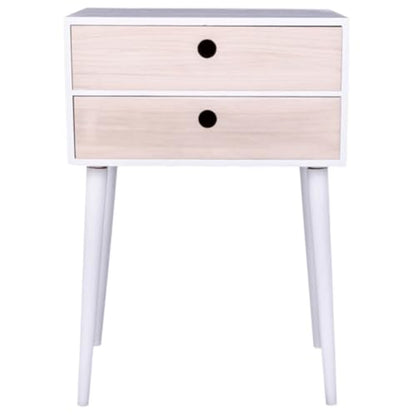 House Nordic Rimini White Bedside Table with 2 Drawers