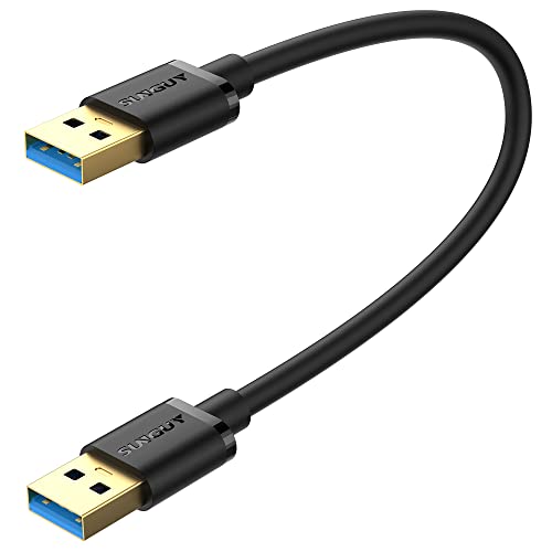 SUNGUY USB 3.0 A to A Cable, 0.3 m, designed for fast data transfer and compatibility with USB devices