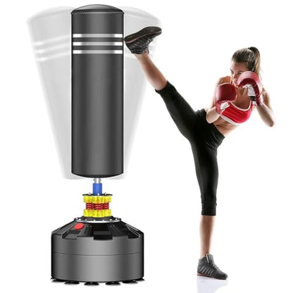 Moziel Free Standing Boxing Bag with 12 Suction Cups