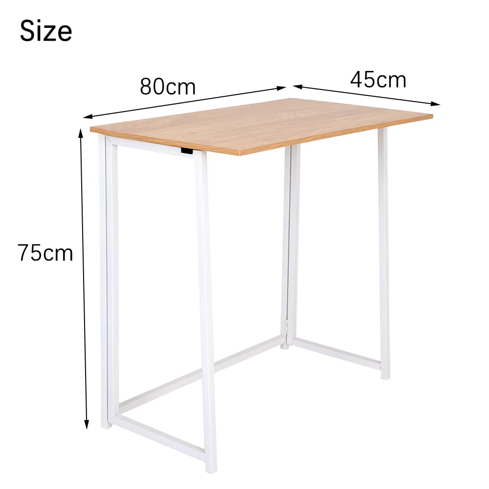 H&H Happy Home Foldable Computer Desk with Antique Style