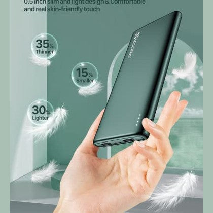 Coolreall Power Bank 10000 Mah - Slim & Light Charger With Fast Charging