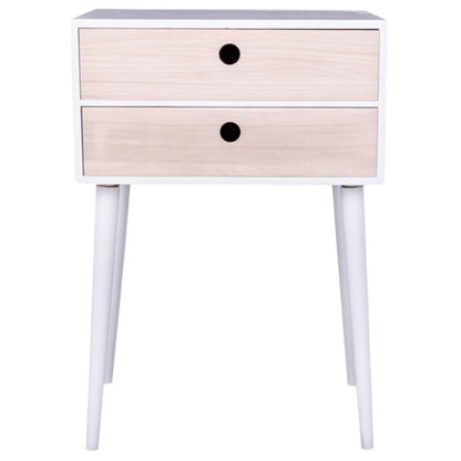 House Nordic Rimini White Bedside Table with 2 Drawers