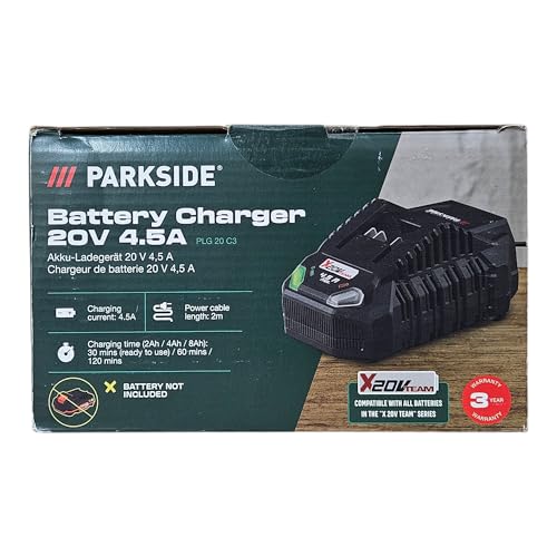 Parkside PLG 20 C3 120W 4.5A Fast Charger for 20V Power Tools