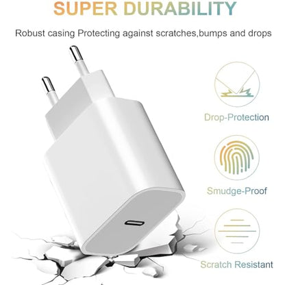 Mijun 20w Usb C Charger for Iphone & Samsung - Fast Charging
