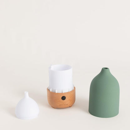 CREATE - Aroma Ceramic Aroma Diffuser and Mini Humidifier – Sage Green (100 ml) 