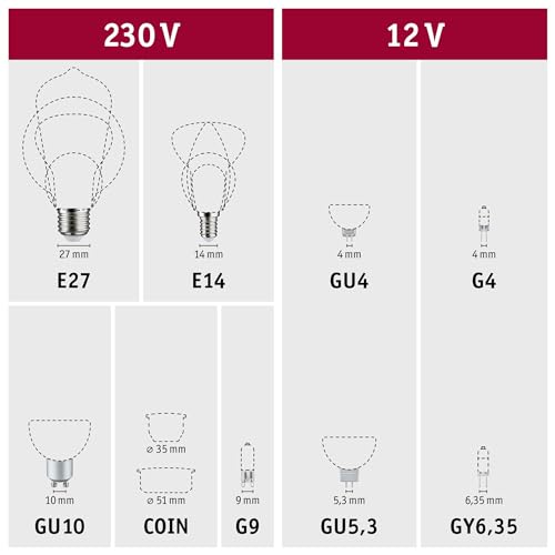 Paulmann Led Drop-shaped Filament Lamp - Dimmable Warm White Light