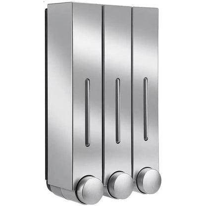 Soap Dispenser - 420 ml – Manual Wall-Mounted Bathroom & Kitchen Dispenser (Grey)