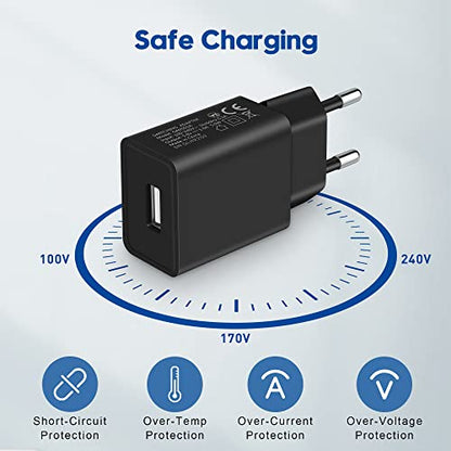 Mataumahi 5v1a Usb Socket - Black, Pack of 2 - Safe Charging
