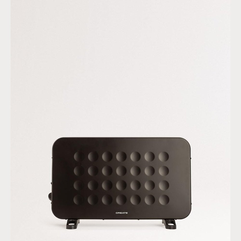 Create - HEATBOX – Electric Convector Heater Black with Fan and Hot Air Function, 2000W