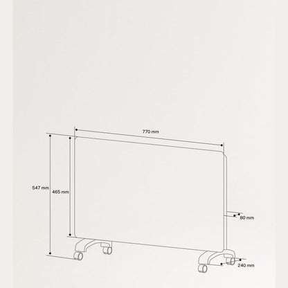 Create - WARM CRYSTAL 2000W – Black Electric Glass Convector with WiFi, LED Touch Screen, and 2 Power Levels