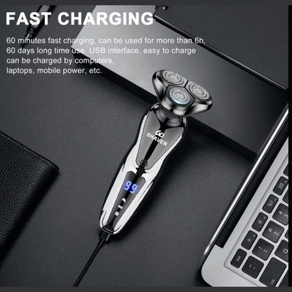 Shaver Rechargeable Electric Shaver for Men, Model S-1168, Triple Action Free Float System, Fully Washable, Digital Display : Amazon.sg: Beauty