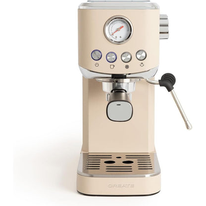 CREATE - Thera Classic Compact Espresso Machine – Semi-Automatic, 20 Bar, 1350 W - Sand