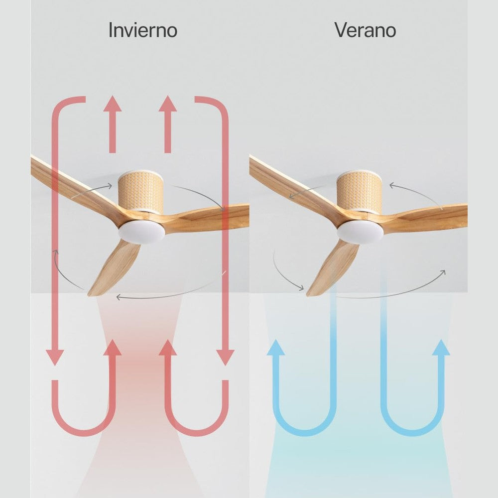 CREATE WindCalm Rattan Ceiling Fan with Remote Control