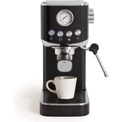 CREATE - Thera Classic Compact Espresso Machine – Semi-Automatic, 20 Bar, 1350 W - Black