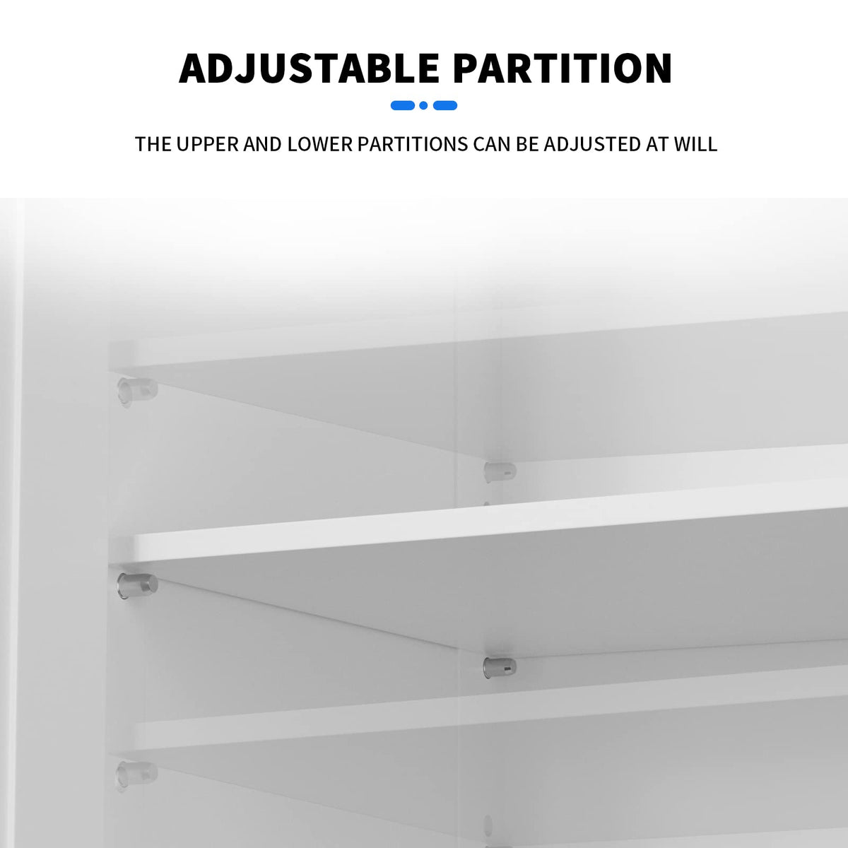 Lucn Pedestal Bathroom Cabinet with 2 Doors and Adjustable Shelf